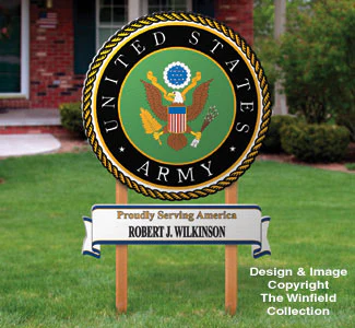 Army Yard Sign Woodcrafting Pattern