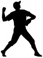 Baseball Pitcher Shadow Wood Pattern
