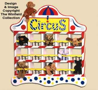 Bean Bag Animal Circus Woodcraft Pattern(F)