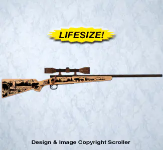 Bear Scope Rifle Wall Art Design Pattern