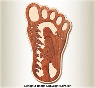 Bigfoot Wall Plaque Scroll Saw Pattern - Downloadable