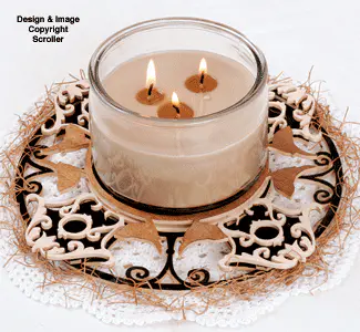 Birdhouses Candle Ring Project Pattern
