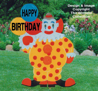 Birthday Clown Woodcraft Pattern(F)