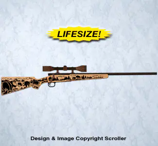 Buffalo Scope Rifle Wall Art Design Pattern
