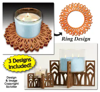 Candle Ring & Holder Pattern Set #11