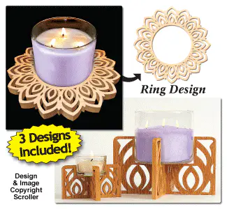 Candle Ring & Holder Pattern Set #7