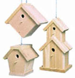 Cedar Birdhouses Wood Project Plan Pattern