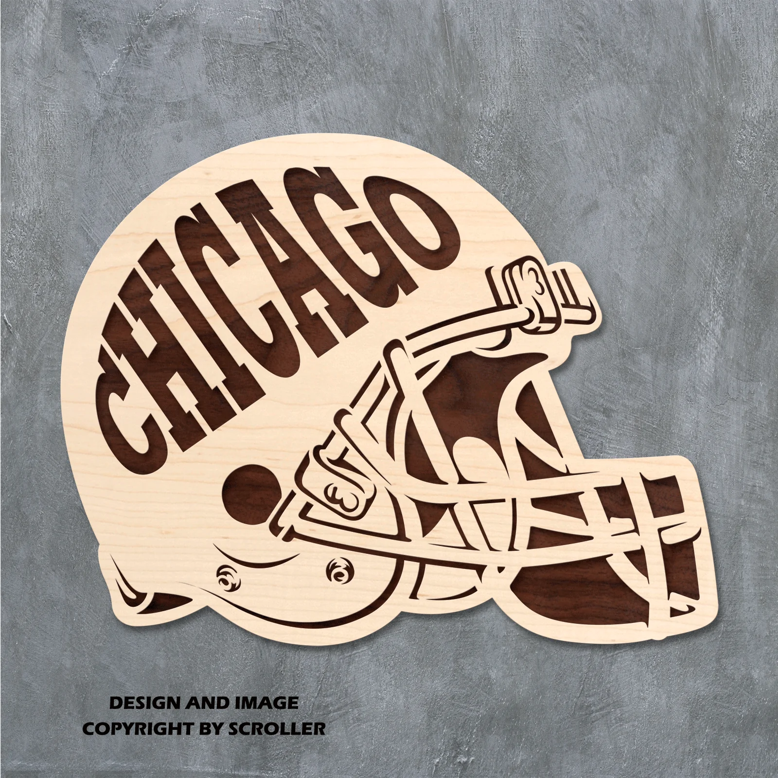 Chicago Helmet Scroll Saw Pattern