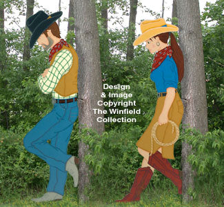 Cowboy & Cowgirl Wood Pattern Set (YD228 & 229)