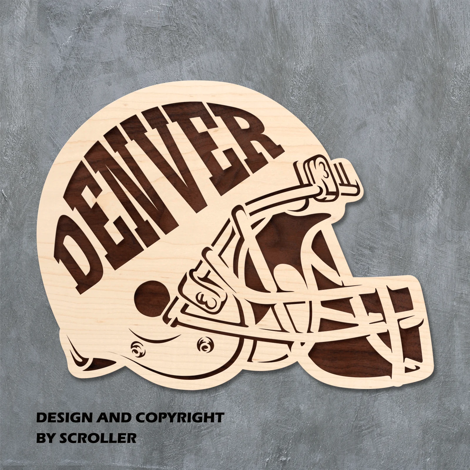 Denver Helmet Scroll Saw Pattern