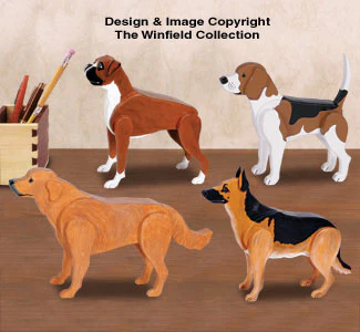 Desk Dog Pattern Set 1 Wood Plan