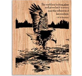 Eagle Reflection Scrolled Art Project Pattern