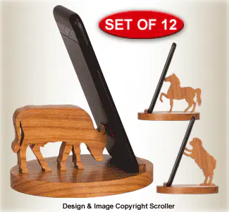 Farm Animal Cell Phone Stands Pattern Set - Downloadable