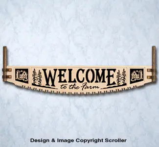Farm Welcome Crosscut Saw Wall Art Pattern