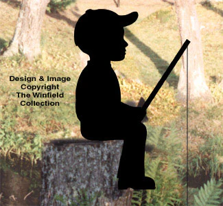 Fishin' Boy Shadow Woodcraft Pattern