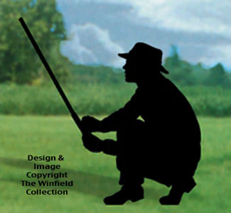 Fishing Man Shadow Woodcrafting Pattern(F)
