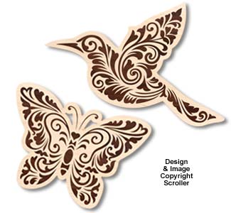 Floral Butterfly & Hummingbird Wall Art Patterns
