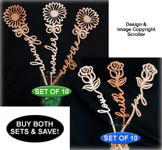 Flowering Words of Inspiration Sets 1 & 2 (8816 & 8859SC)