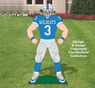 Football Player Wood Pattern