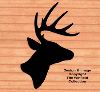 Giant Deer Head Shadow Woodcraft Pattern