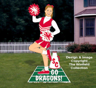 Go Team Cheerleader Sign Woodcraft Pattern