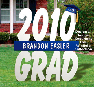 Graduation Year Sign Wood Pattern