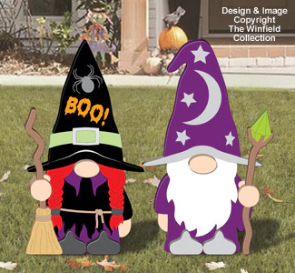 Halloween Garden Gnomes Pattern