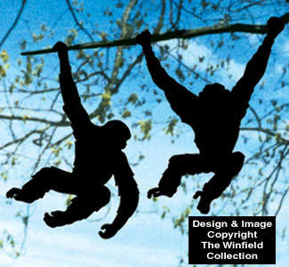 Hanging Monkey Shadow Wood Pattern Set