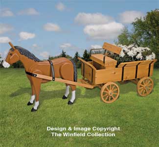 Horse & Hay Wagon Planter Pattern Set (PL15 & W1605)