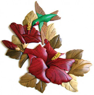 Hummingbird & Hibiscus Intarsia Project Patterns
