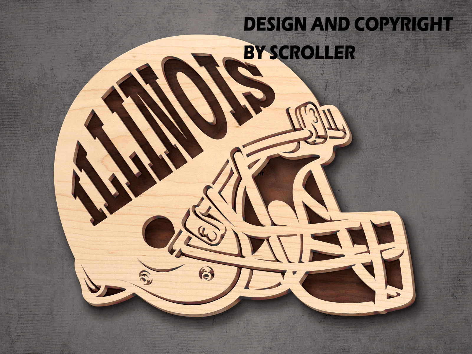 Illinois Helmet Scroll Saw Pattern
