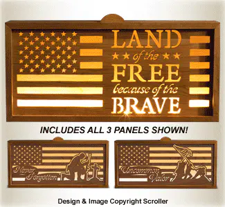 Interchangeable Patriotic Panel Light Box Pattern - Downloadable