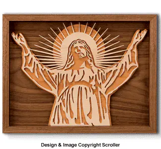 Jesus is Risen Wall Art Design Scroll Saw Pattern