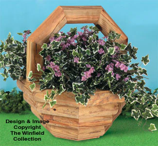 Landscape Timber Basket Planter Woodworking Plan