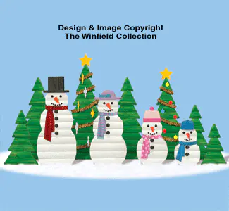 Landscape Timber Snowmen and Trees Pattern Set (W1808 & 1809)