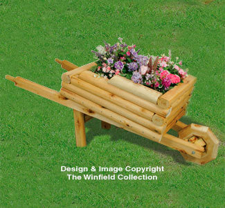 Landscape Timber Wheelbarrow Planter Pattern