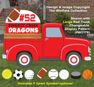Large Red Truck Cargo #7 Pattern Set