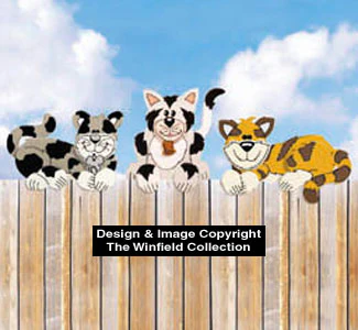 Layered Fence Cats Pattern(W)