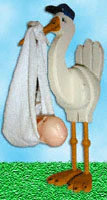 Layered Stork Woodcraft Pattern