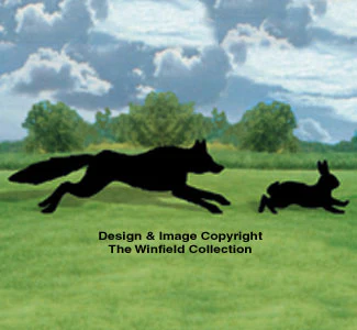 Life-Size Fox Hunt Shadow Wood Pattern(F)