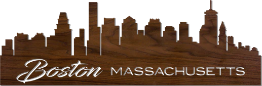 Lighted Cityscape Silhouette Wall Art Pattern-Boston - Image 2
