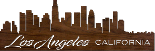 Lighted Cityscape Silhouette Wall Art Pattern-Los Angeles - Image 2