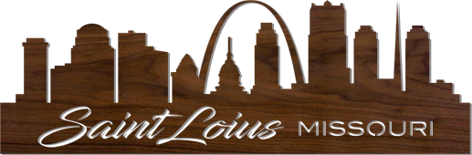 Lighted Cityscape Silhouette Wall Art Pattern-St Louis - Image 2