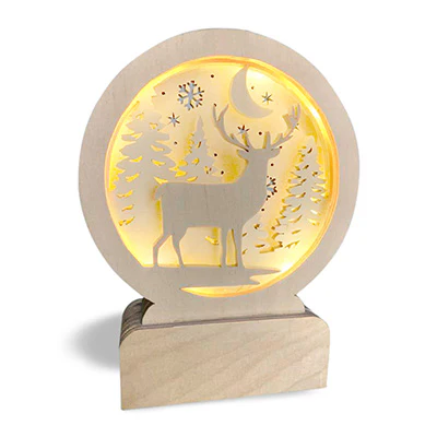 Lighted Deer Snowglobe Pattern