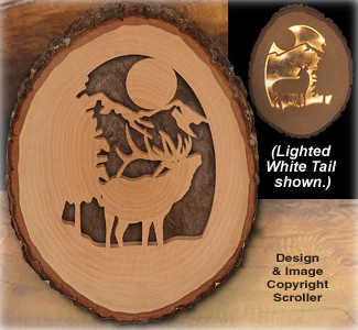 Lighted Elk Round Pattern