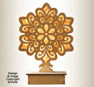 Lighted Mantel Snowflake Pattern