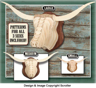 Longhorn Bull Mount Pattern Set