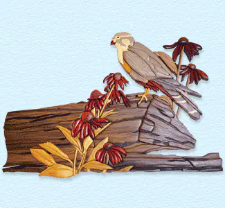 Majestic Falcon Intarsia Design Pattern