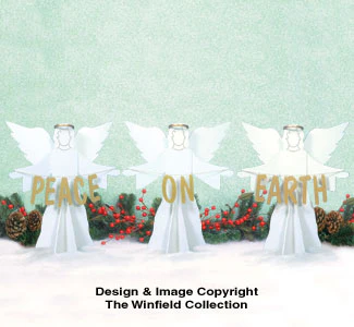 Med/Small Peace On Earth Angels Wood Pattern(F)
