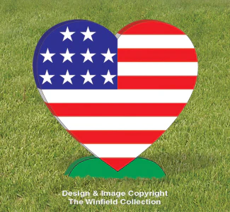 Medium Patriotic Heart Pattern